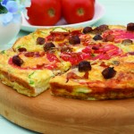Pizza-omelette para el desayuno